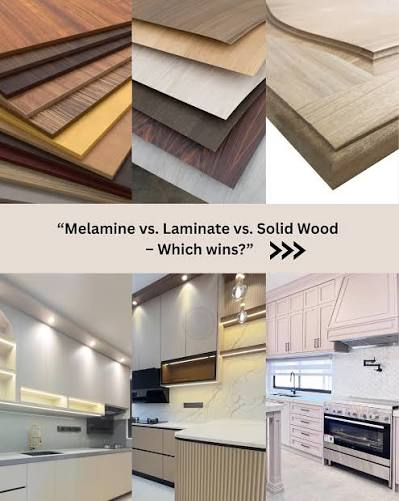 Custom kitchen cabinet materials including MDF, HDF shaker doors, wood veneer cabinets, and melamine cabinet boxes in a modern GTA kitchen